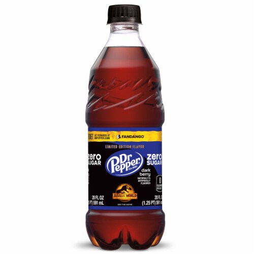 Dr Pepper Dark Berry Zero Sugar Soda Perspective: back