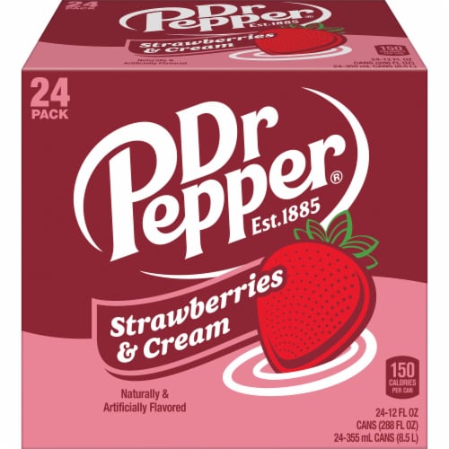 Dr. Pepper® Strawberries and Cream Soda Cans Perspective: back