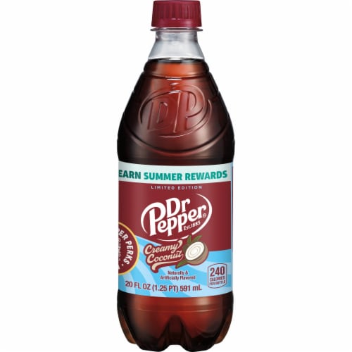 Dr Pepper Creamy Coconut Soda Bottle Perspective: back