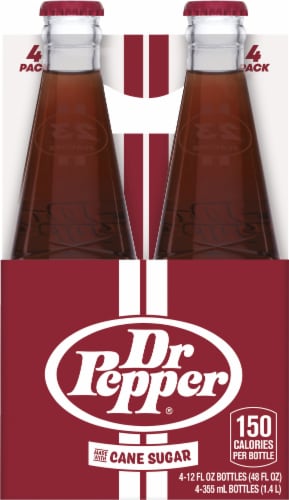 Dr Pepper® Cane Sugar Soda Bottles Perspective: back