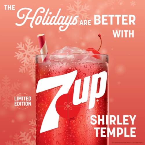 7UP Shirley Temple Flavored Soda Cans Perspective: back