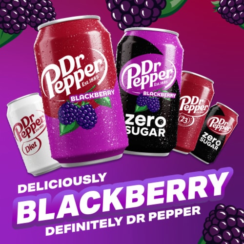 Dr Pepper Blackberry Soda Cans Perspective: back