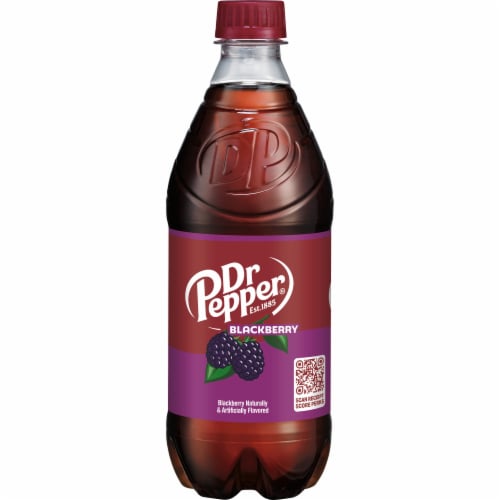 Dr Pepper Blackberry Soda Bottle Perspective: back