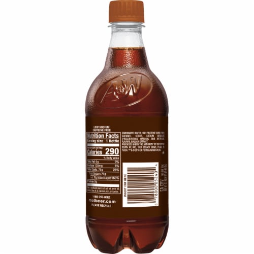 A&W® Root Beer Soda Bottle Perspective: back