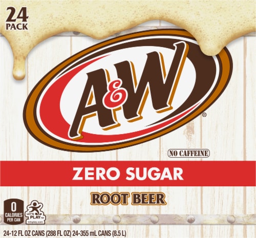 Diet A&W Root Beer Soda Perspective: back