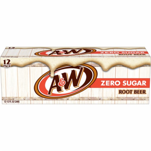 A&W® Root Beer Zero Sugar Soda Cans Perspective: back