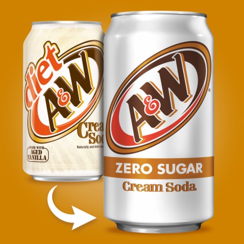 A&W® Cream Zero Sugar Soda Cans Perspective: back
