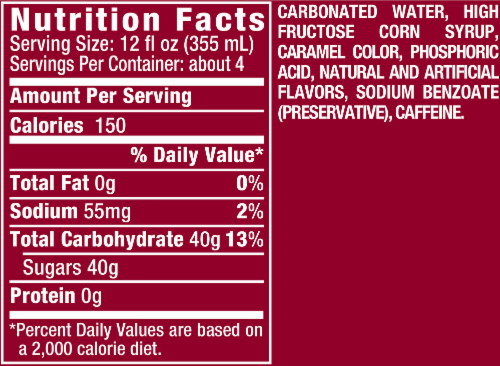 Dr Pepper - Nutrition Facts & Ingredients