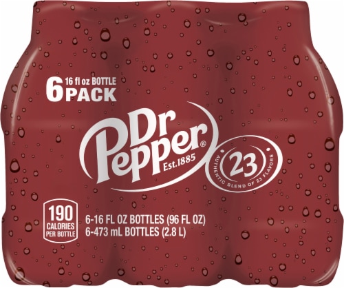 Dr Pepper Soda Bottles Perspective: back