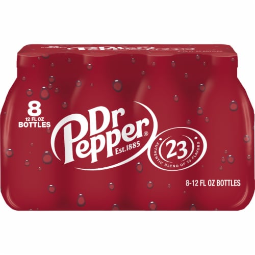 Dr Pepper Soda Bottles Perspective: back