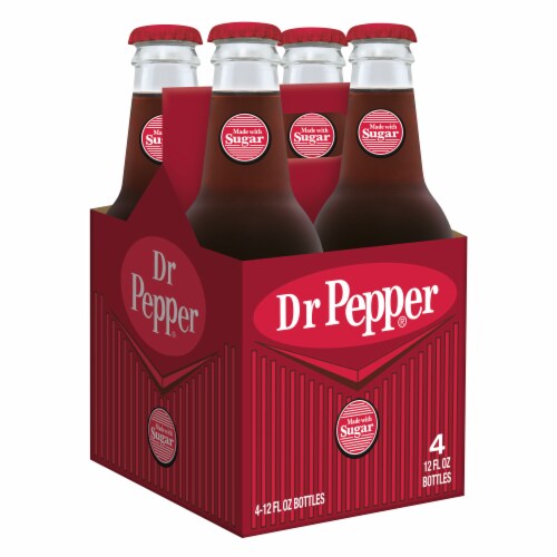 Dr Pepper® with Sugar Soda Bottles Perspective: back