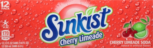 Sunkist® Cherry Limeade Soda Cans Limits May Apply Perspective: back