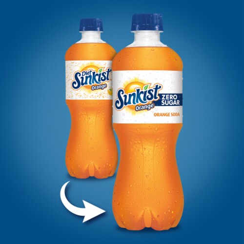Sunkist® Zero Sugar Orange Soda Bottle Perspective: back