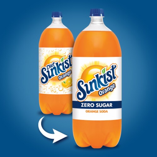 Sunkist® Orange Zero Sugar Soda Bottle Perspective: back