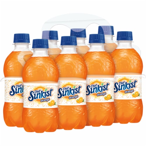 Sunkist Diet Orange Soda Bottles Perspective: back