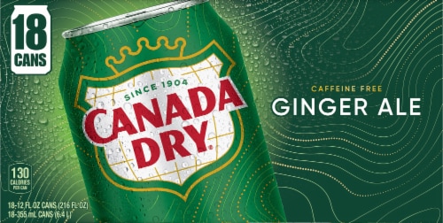 Canada Dry® Ginger Ale Soda Cans Perspective: back