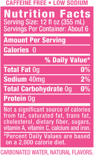 Canada Dry® Raspberry Sparkling Seltzer Bottled Water Perspective: back