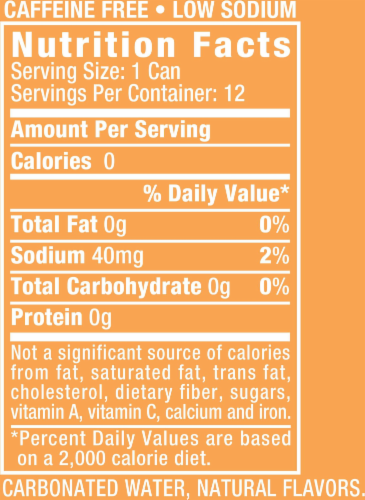 Canada Dry Mandarin Orange Sparkling Seltzer Water Perspective: back
