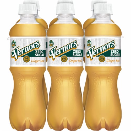 Vernors Zero Sugar Ginger Soda Bottles Perspective: back