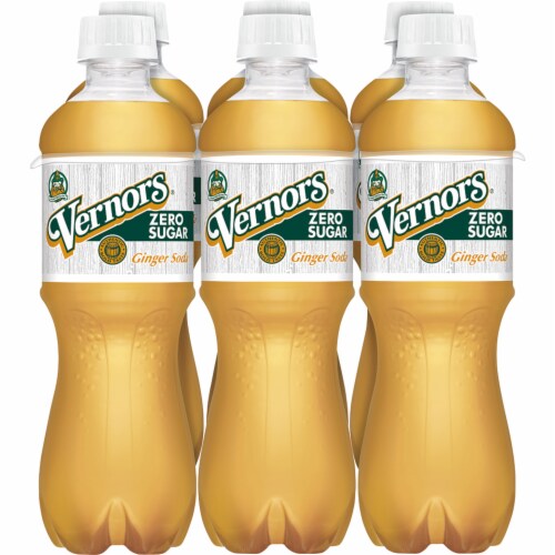 Vernors Zero Sugar Ginger Soda Bottles Perspective: back