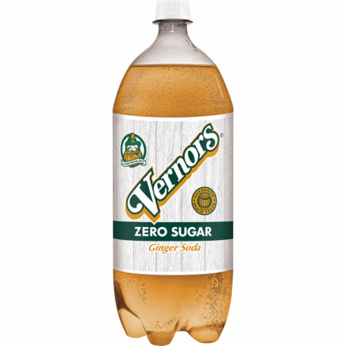 Vernors® Zero Sugar Ginger Soda Bottle Perspective: back