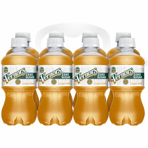 Vernors Zero Sugar Ginger Soda Bottles Perspective: back