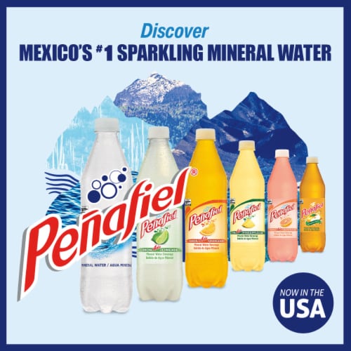 Peñafiel Manzanita Flavored Mineral Spring Bottled Water Perspective: back