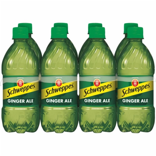 Schweppes Ginger Ale Soda Bottles Perspective: back
