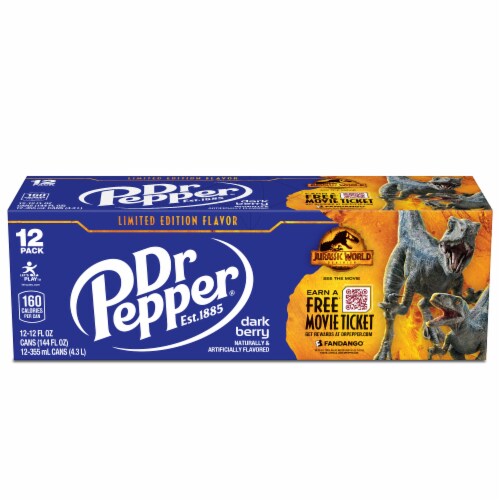 Dr Pepper® Dark Berry Soda Cans Perspective: back