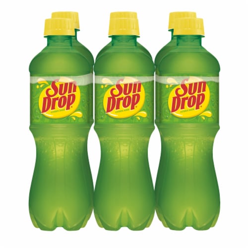 Sun Drop Soda Bottles Perspective: back