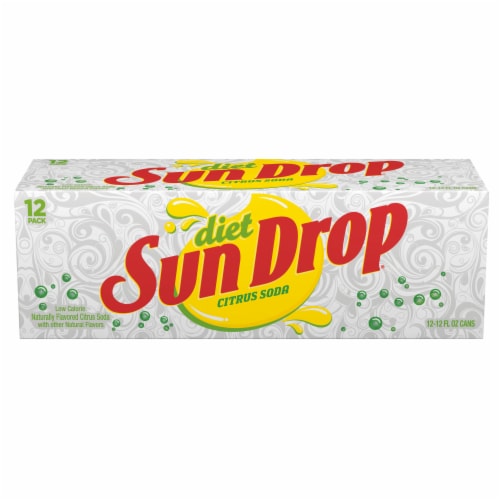 Sun Drop Diet Citrus Soda Cans Perspective: back