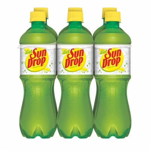 Sun Drop Diet Citrus Soda Bottles Perspective: back