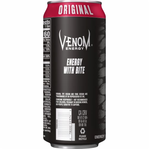 Venom Black Mamba Energy Drink Perspective: back
