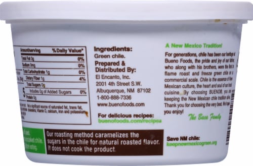 Bueno® Hot Chopped Green Chile Perspective: back