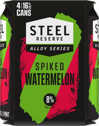Steel Reserve Alloy Series Spiked Watermelon Malt Beverage Perspective: back