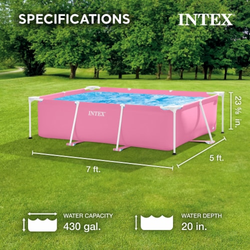 Intex 86 x 23 Outdoor Rectangular Frame Above Ground Swimming Pool ...