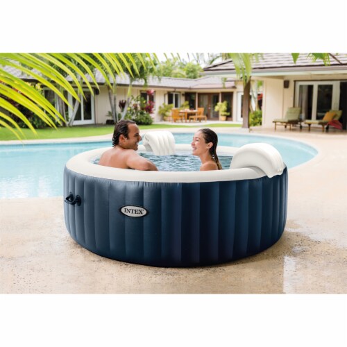 Intex 28429E PureSpa Plus 4 Person Portable Inflatable Hot Tub Bubble Jet Spa Perspective: back