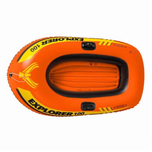 Intex 58329EP Explorer 100 1 Person Youth Pool Lake Inflatable Raft Row Boat Perspective: back