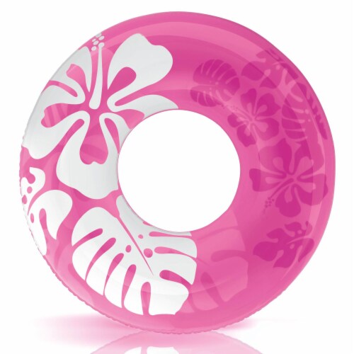 Clear Hibiscus Swim Rings Perspective: back