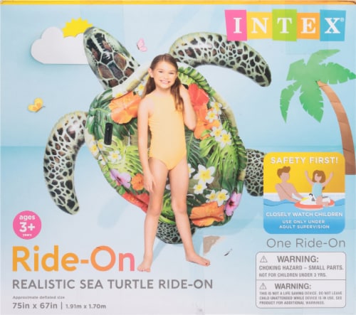 Intex® Realistic Sea Turtle Ride-On Pool Float Perspective: back