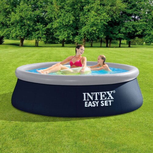 Janice Mere end noget andet Globus Intex Easy Set 8' x 30 Round Inflatable Outdoor Above Ground Swimming Pool,  1 Piece - Kroger