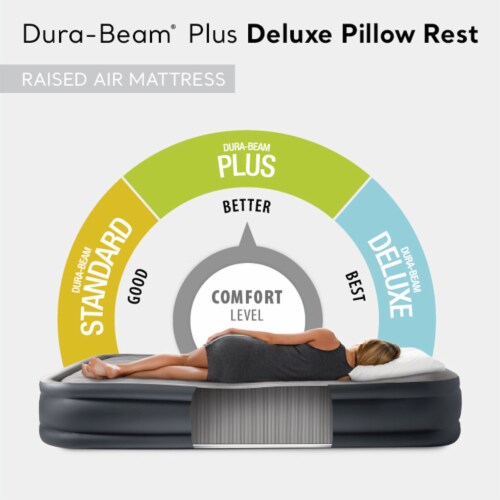 Intex Dura Beam Deluxe Raised Blow Up Air Mattress Bed with Built In
