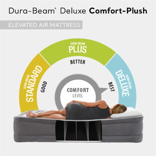 Intex 18 Inflatable Elevated Premium Comfort Airbed with Built In