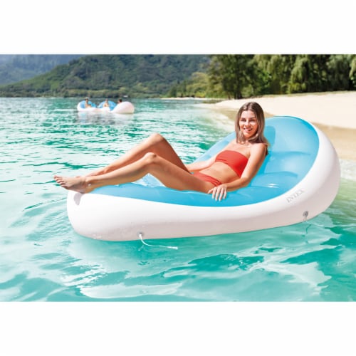 Intex Petal Floating Lounge Chair Pool Float w/ Cupholder, Blue & 1 Piece - Kroger