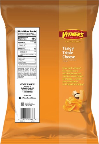 Vitner's® Tangy Triple Cheese Potato Chips Perspective: back