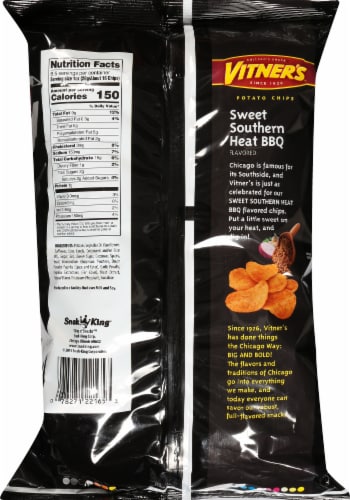 Vitner's® Sweet Souther Heat BBQ Potato Chips Perspective: back