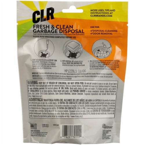 CLR® Fresh Scent Fresh & Clean Garbage Disposal Cleaning Pods Perspective: back