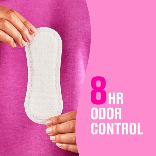 Carefree Panty Liners Extra Long Extra Heavy Super Absorbency Wrapped Unscented Perspective: back