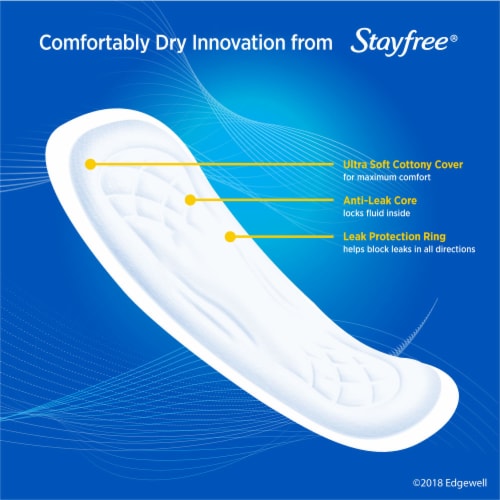 Stayfree Maxi Pads Super Absorbency Unscented Perspective: back