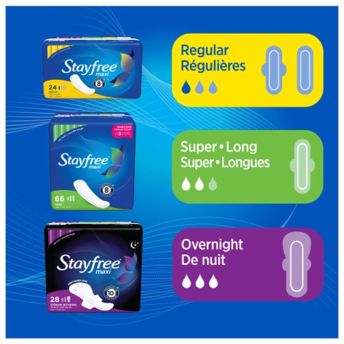STAYFREE® Regular Maxi Pads Perspective: back